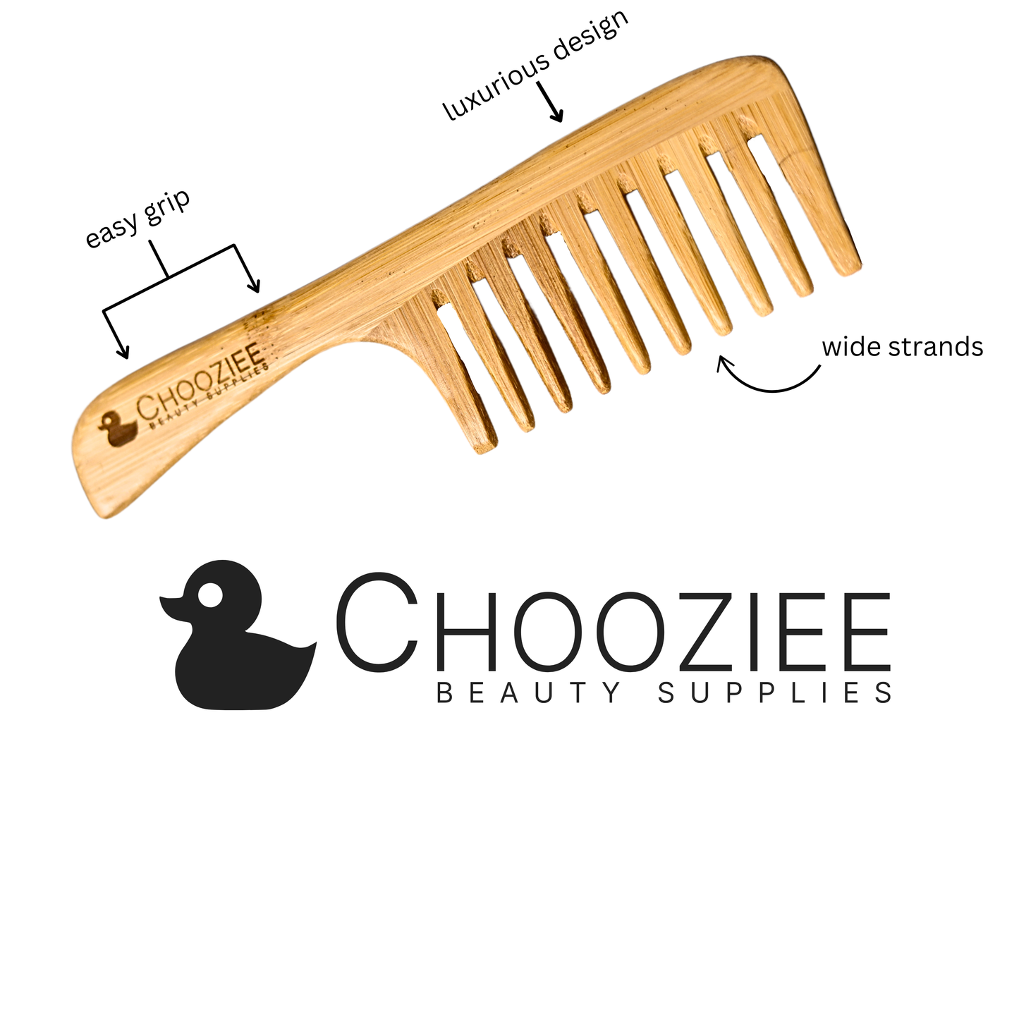 Natural Bamboo Eco Friendly comb with Handle